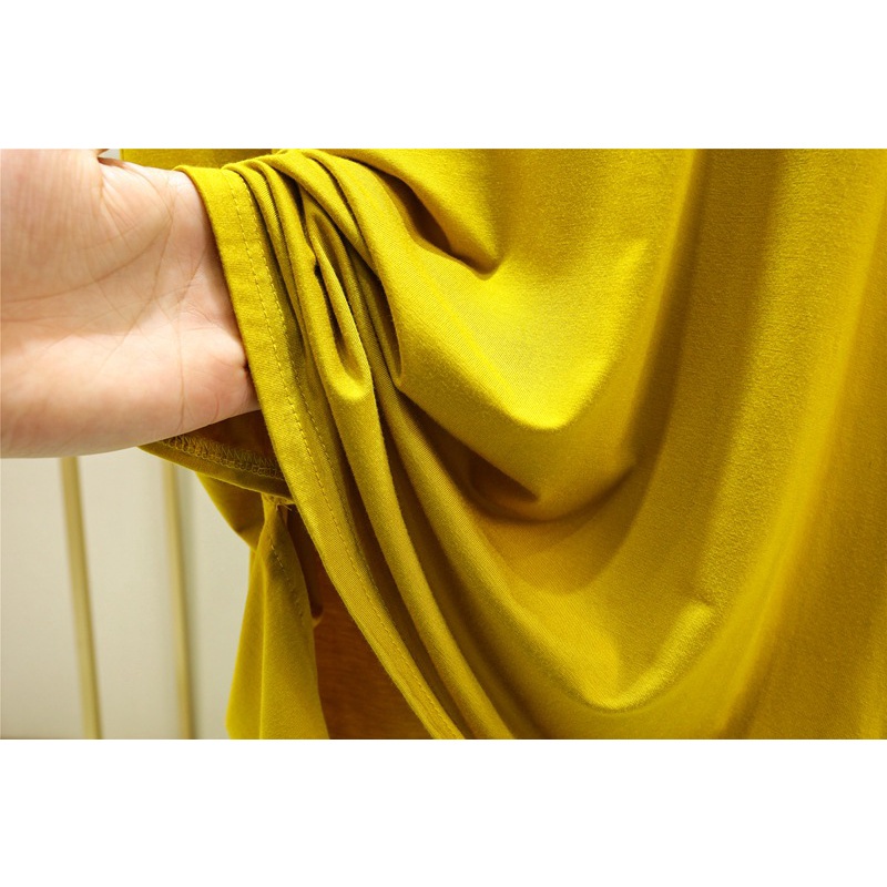 Đầm Cotton Dáng Rộng Tay Ngắn Cổ Tròn Thoải Mái Màu Trơn Cỡ Lớn 2022 Thời Trang Mùa Hè Cho Nữ