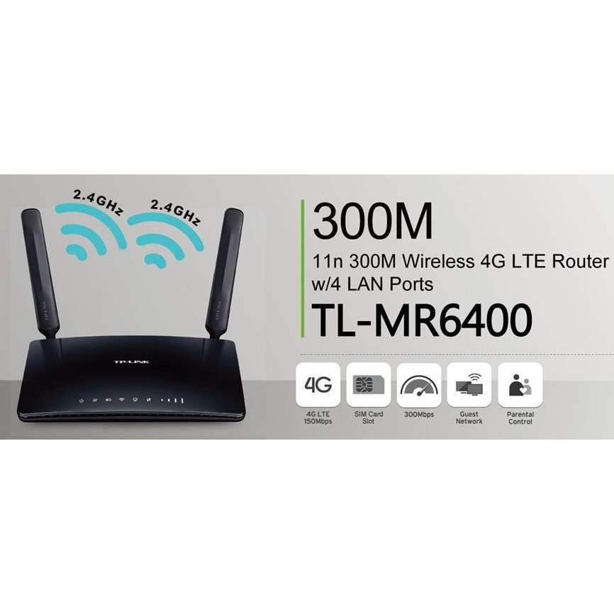 Bộ Phát Wifi Router 4G LTE 300Mbps TP-Link TL-MR6400 - Hàng Chính Hãng | BigBuy360 - bigbuy360.vn