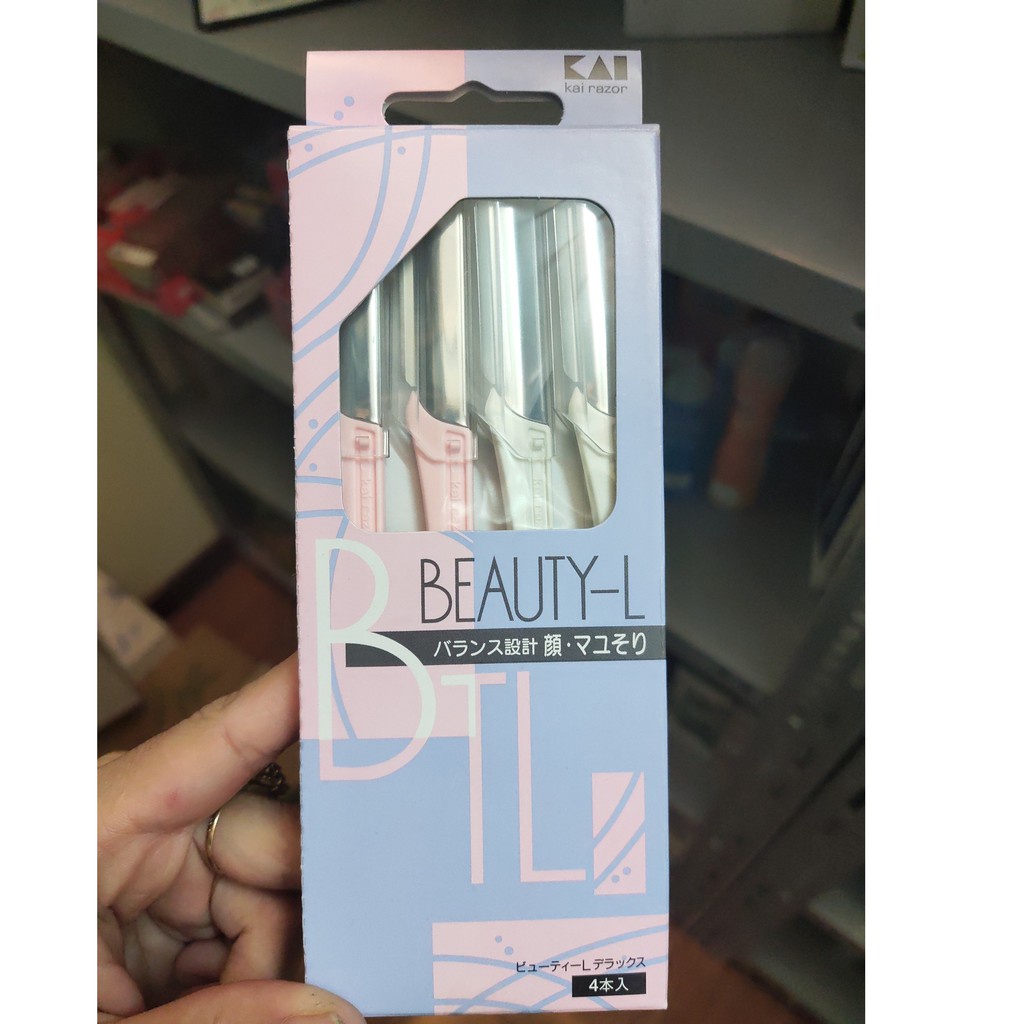 Bộ 4 Dao Cạo Lông Mặt Kai Razor Lưỡi Đơn Beauty-L Nhật Bản