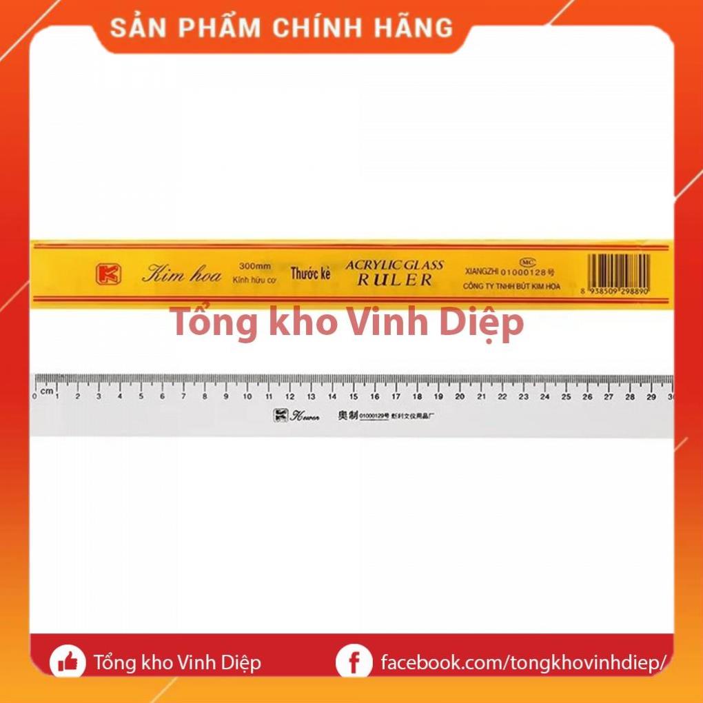 Thước kẻ học sinh nhựa mica Kewen 20cm 30cm
