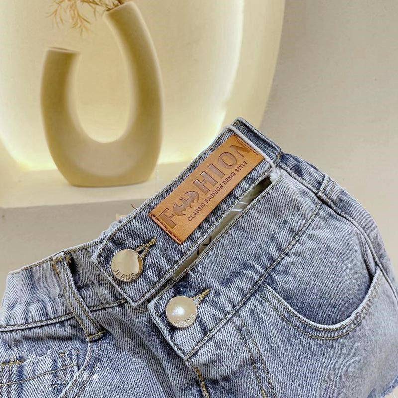 [Hàng Mới Về] Quần Short Denim Mùa Hè Phong Cách Hàn Quốc Dễ Phối Đồ Thoải Mái Cho Bé Gái 5