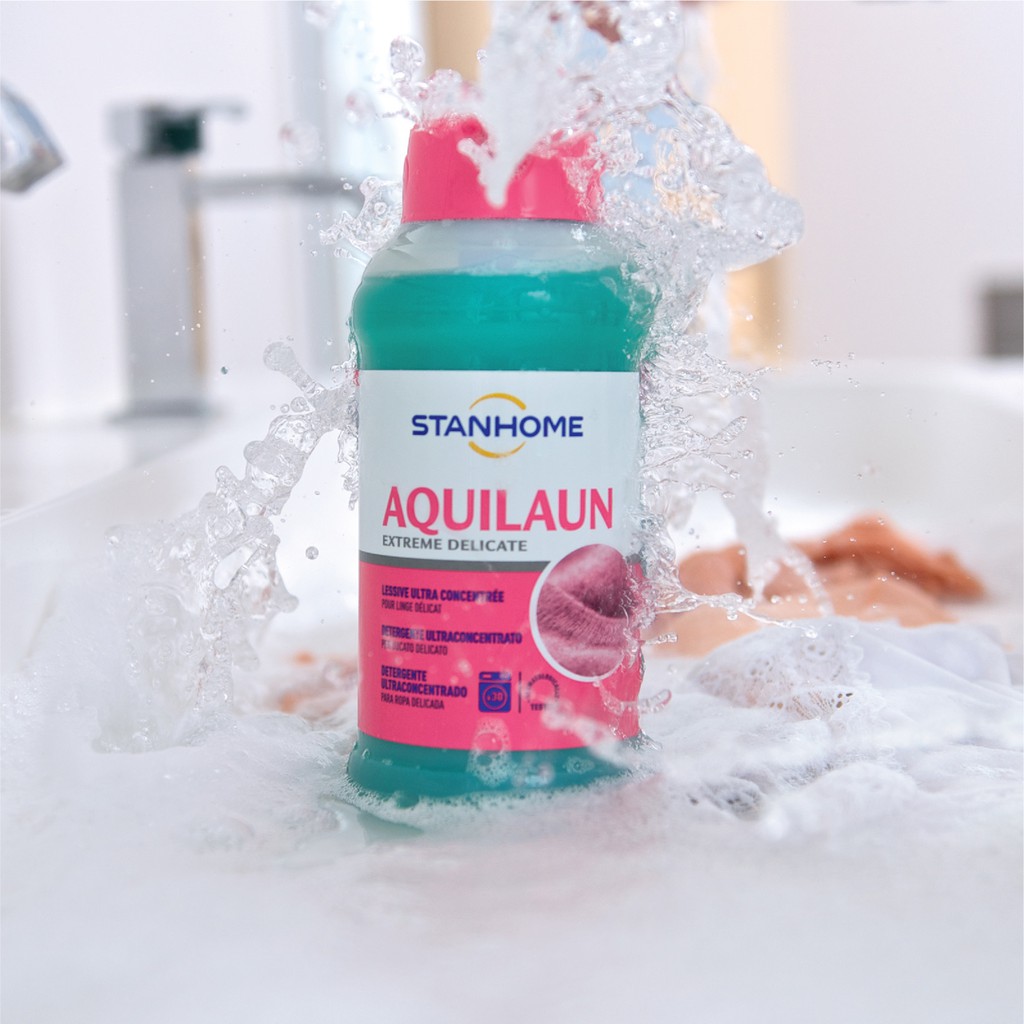 Nước giặt đậm đặc cho đồ len, lụa trắng và sáng màu Stanhome aquilaun super concentre 750ml