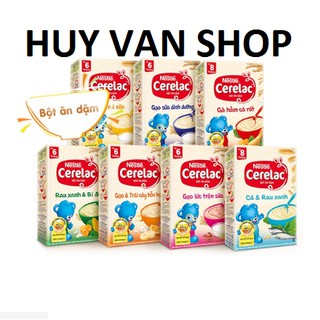Bột ăn dặm nestle cerelac hộp giấy 200g đủ vị