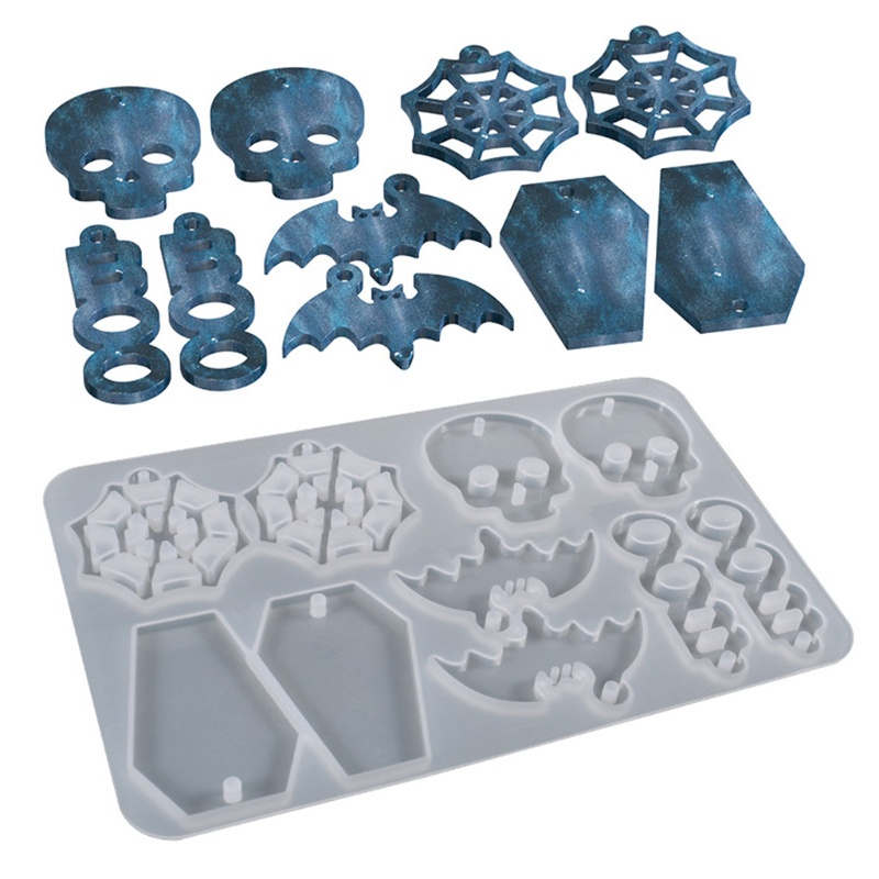 Khuôn Silicone Tạo Hình Làm Bông Tai Hình Phù Thủy / Dơi Trang Sức DIY