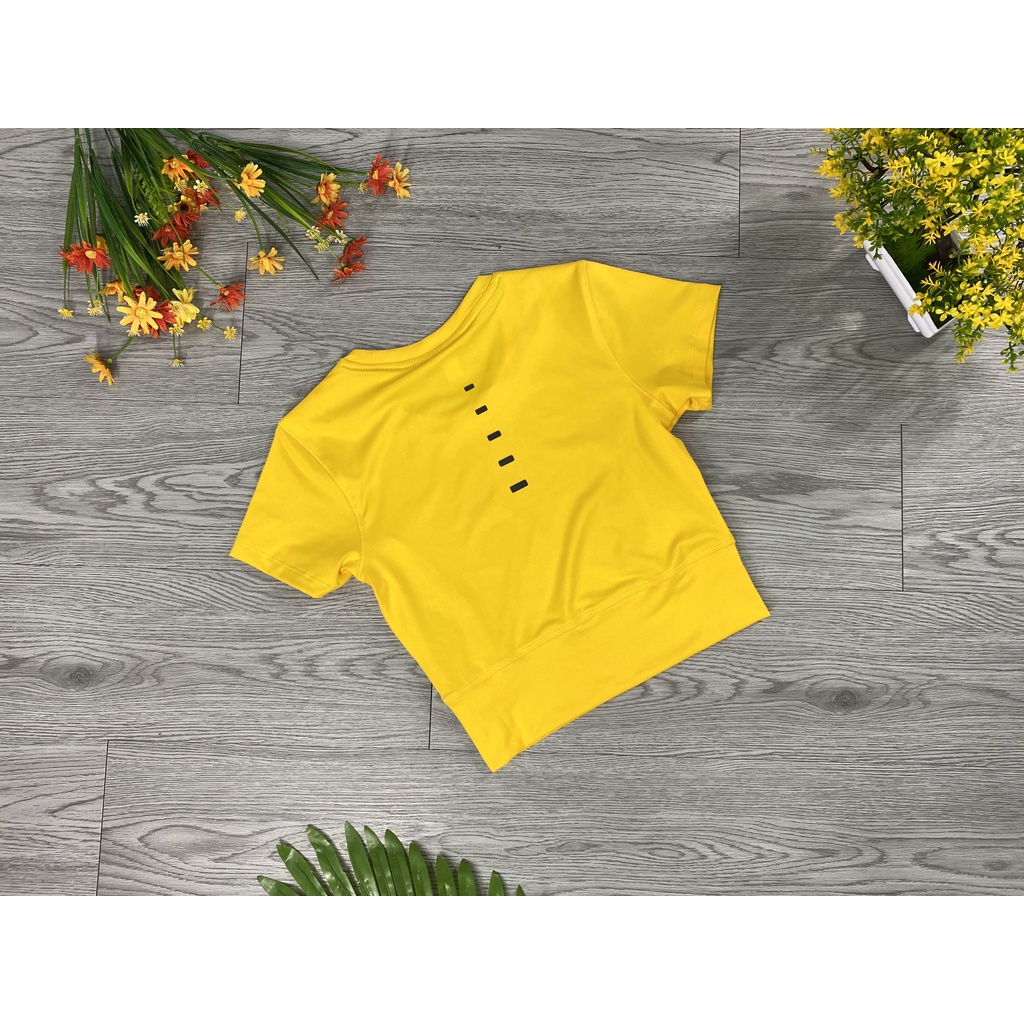 Áo Tập Thể Thao Nữ, Gym, Yoga - Áo Croptop Kiểu Ôm Body Chất Thun Co Dãn 4 Chiều