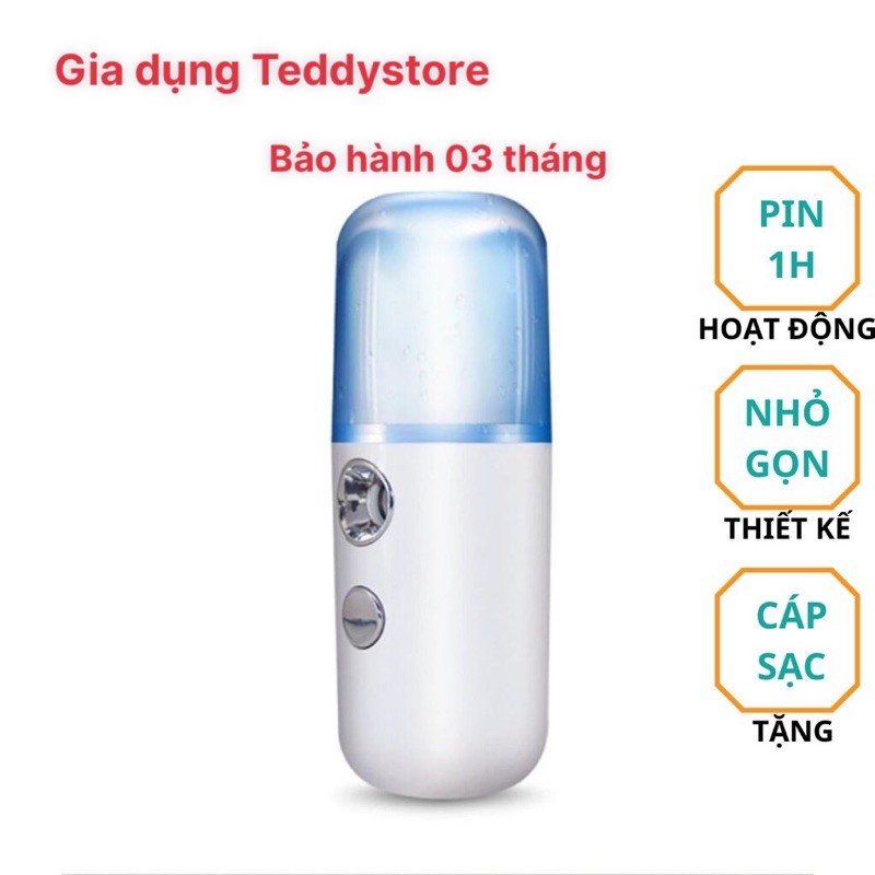 Máy xịt khoáng nano dưỡng ẩm cho làn da mini cầm tay