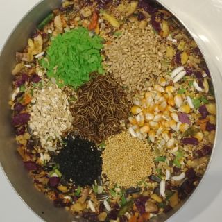 Combo 1hu thuc an vỗ béo +3 bịch sâu +1 kê sợi