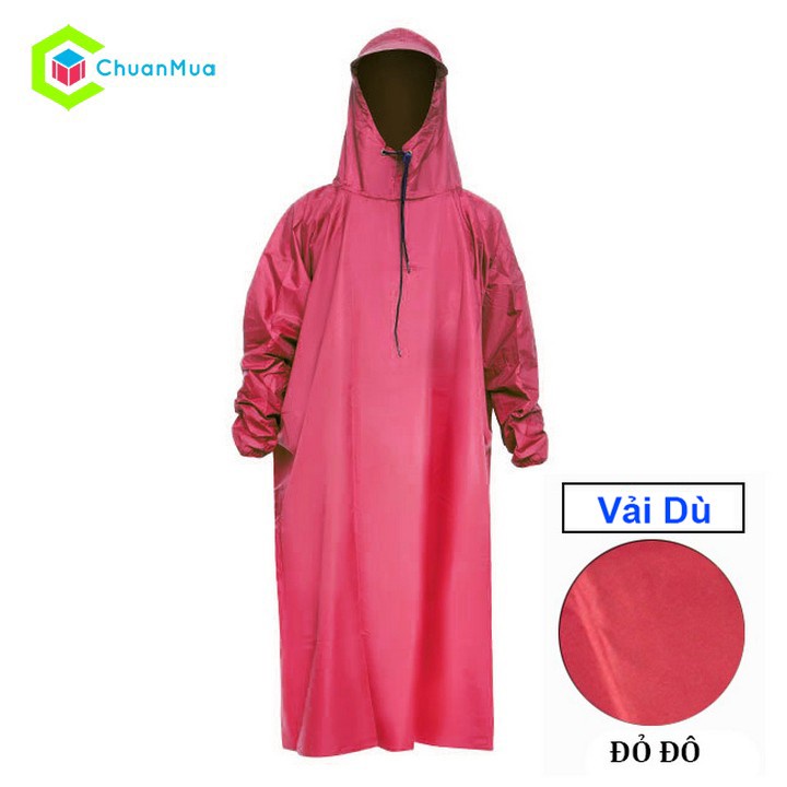 Áo Mưa Vải Dù Bít Kín Người Siêu Bền 1 Người Không Xẻ Tà (giá sỉ, áo mưa vẩy cá, chống nước, raincoat, áo khoác đi mưa)