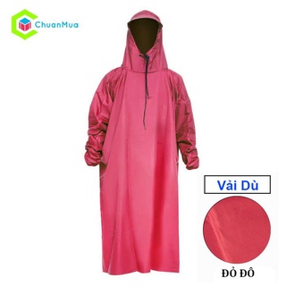 Áo Mưa Vải Dù Bít Kín Người Siêu Bền 1 Người  Không Xẻ Tà (giá sỉ, áo mưa vẩy cá, chống nước, raincoat, áo khoác đi mưa)