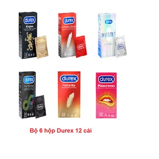 Combo 6 Bao Cao Su Durex 12 cái tùy chọn - 6 hộp 72 cái