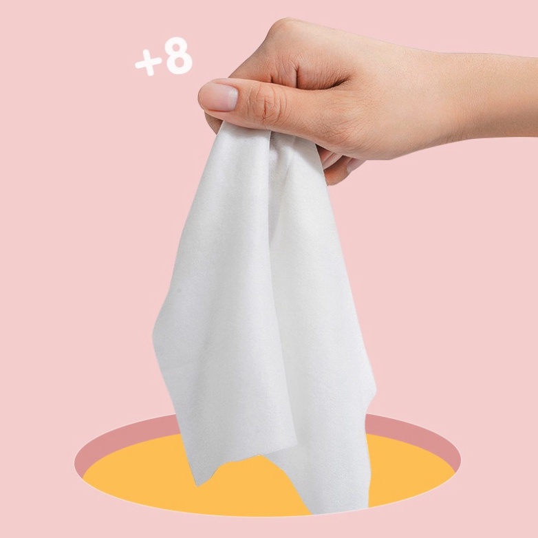 Khăn giấy ướt đa năng 1 gói trong có 8 túiFREESHIPKhăn ướt mini bỏ túi