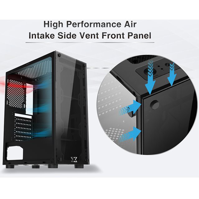 [Mã ELMS5 giảm 7% đơn 300K] [Kèm 4 Fan Led] Case máy tính xigmatek Hero - Gaming ATX - 2 mặt kính cường lực - BiBitechs