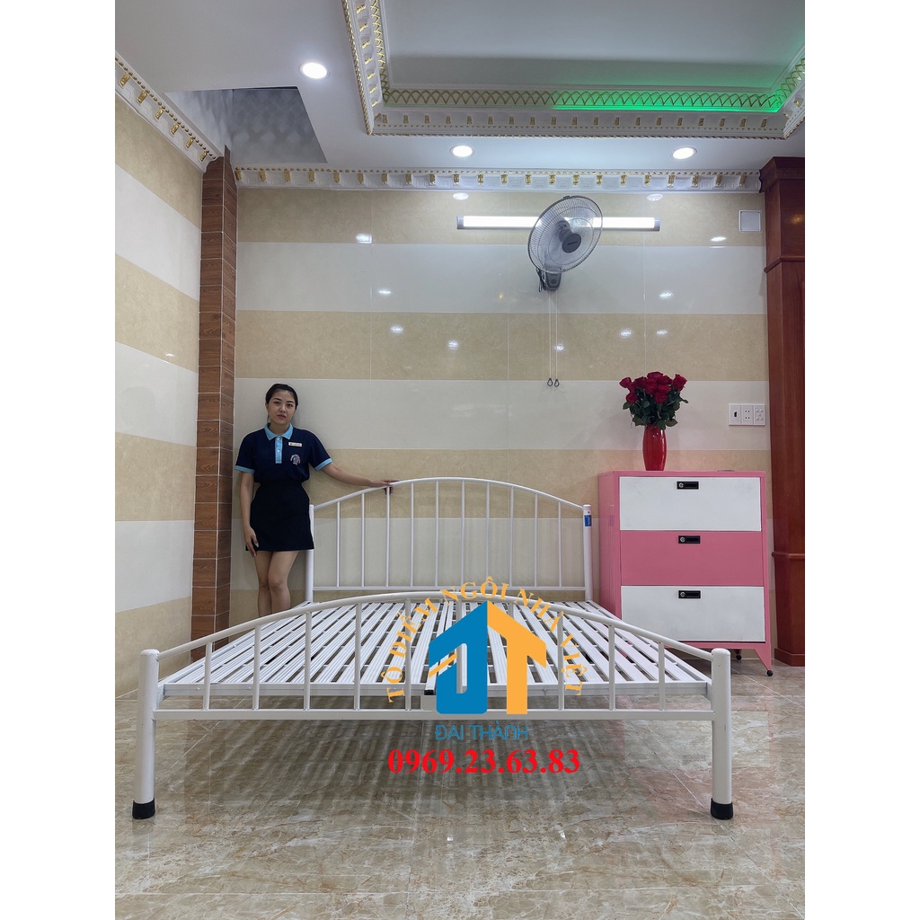Giường sắt mỹ nghệ 1m6x2m Đại Thành