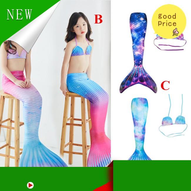 Set đồ bơi 2 mảnh kiểu đuôi nàng tiên cá dễ thương cho bé từ 3-12 tuổi
