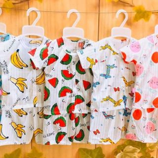 Séc 5 Bộ cộc cotton Thông Hơi cho bé  trai  và bé  gái