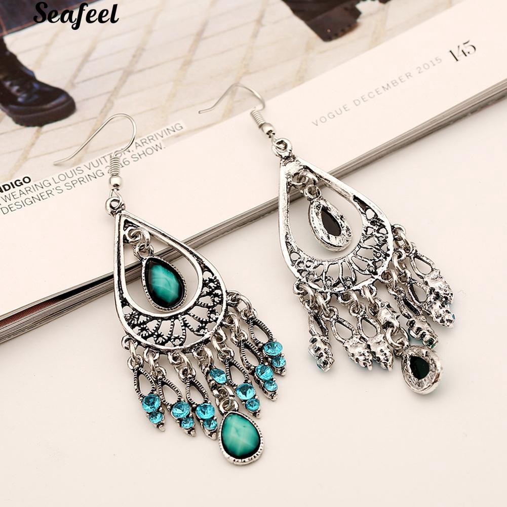 Khuyên tai nữ trang dáng dài tạo hình độc đáo