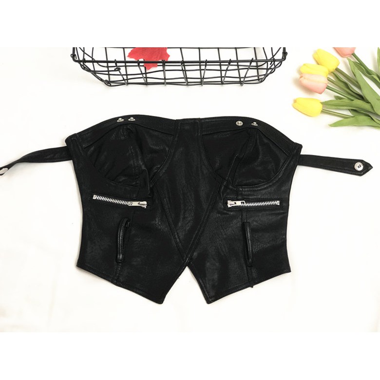 [SIÊU SALE] Áo Quây Da PU Kéo Khóa Sau Cá Tính Hàng Thiết Kế | BigBuy360 - bigbuy360.vn