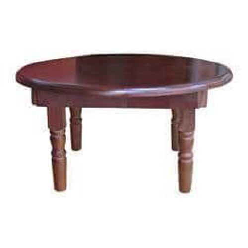 Bàn Ngồi Bệt Gỗ Cao Su Mặt Tròn Chân Tiện 60cm x 60cm