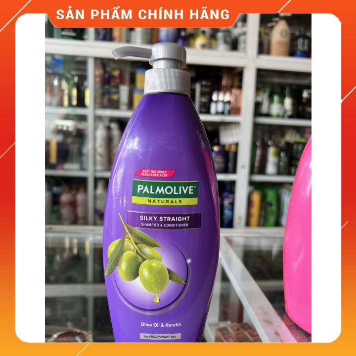 Dầu Gội - Xả 2in1 Palmolive Thiên Nhiên 600ml chai lớn mẫu mới (Màu Hồng hương dừa-Màu Tím  olive) mềm mượt giữ hương lâ