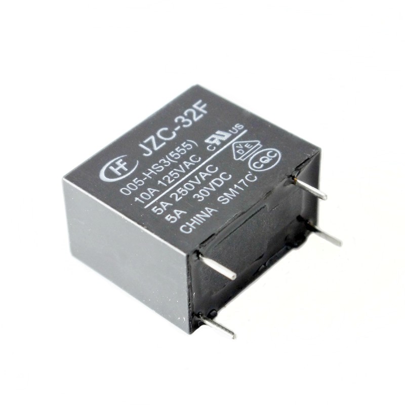 Relay 5v JZC-32F-005-HS3, 4 chân, dòng tải 5A.
