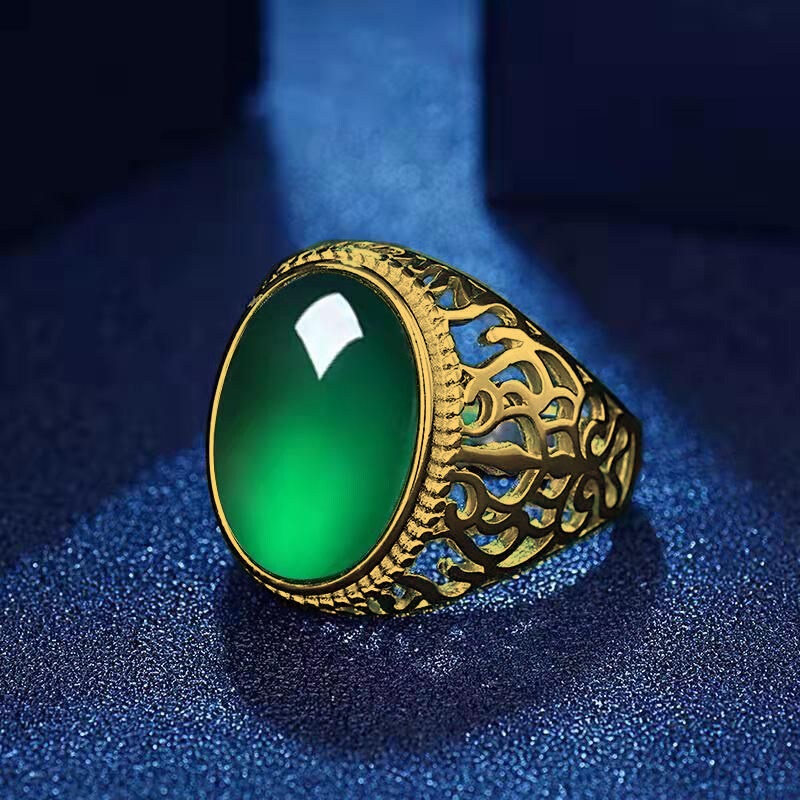 Nhẫn Đeo Tay Đính Đá Phong Cách Vintage Thời Trang Cho Nam