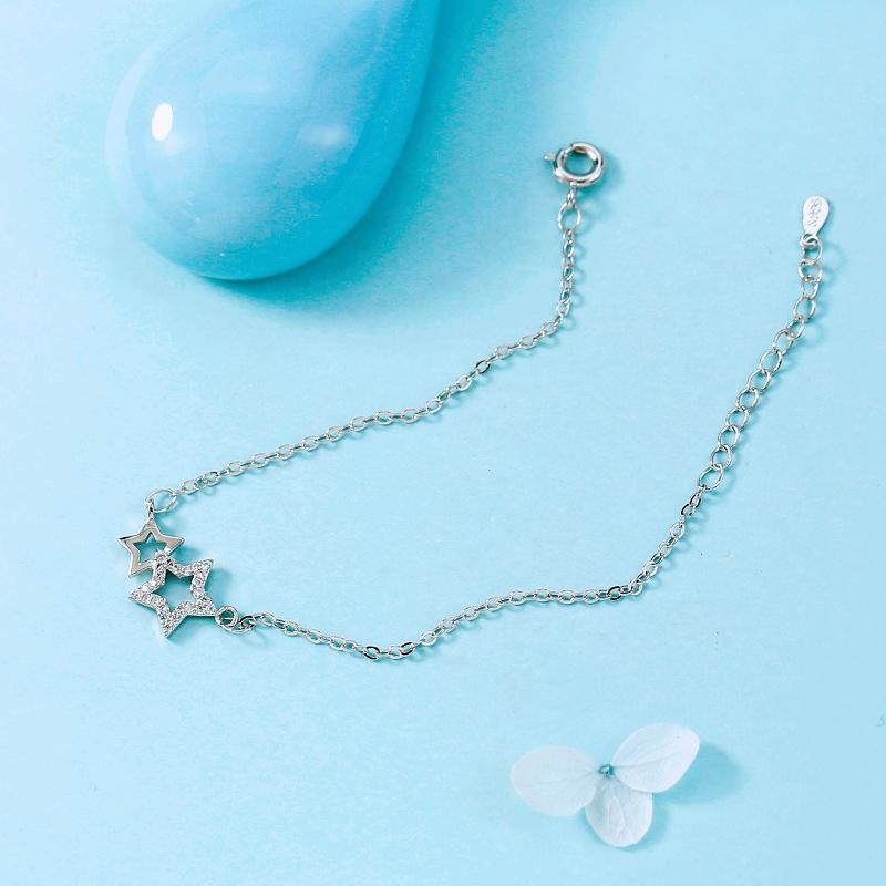 Vòng tay Hai Ngôi Sao phụ kiện thời trang nữ lắc tay phong cách Hàn Quốc