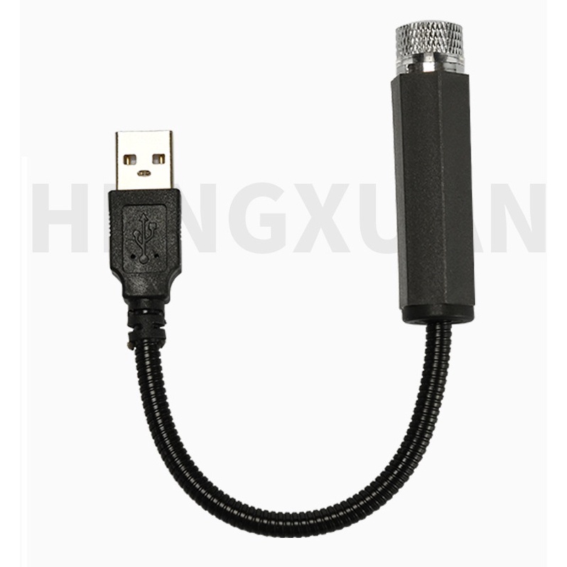 Đèn LED chiếu trần nhà, phòng khách, phòng ngủ, xe hơi màu đỏ chân USB di động có thể điều chỉnh tiện dụng