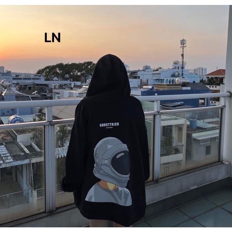 Áo hoodie phi hành gia 5D mũ 2 lớp DA6