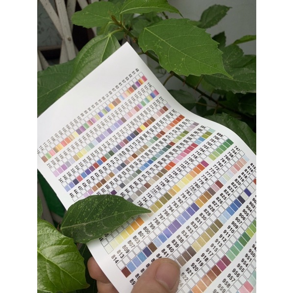 Bảng mã code chỉ thêu DMC