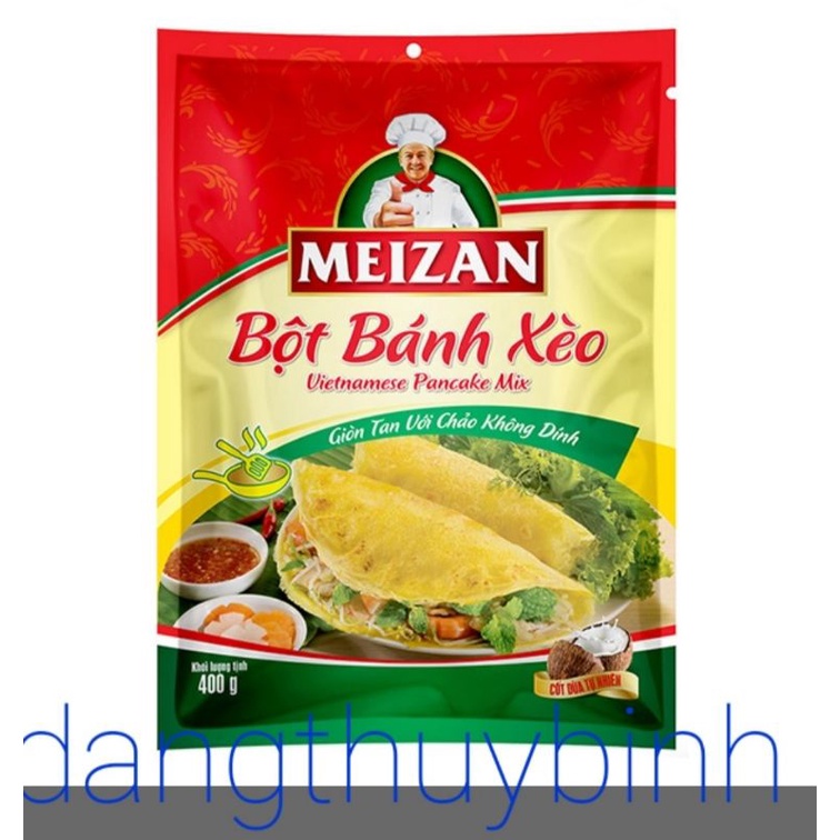 Bột Bánh Xèo Meizan gói 400G với bột Cốt Dừa Tươi