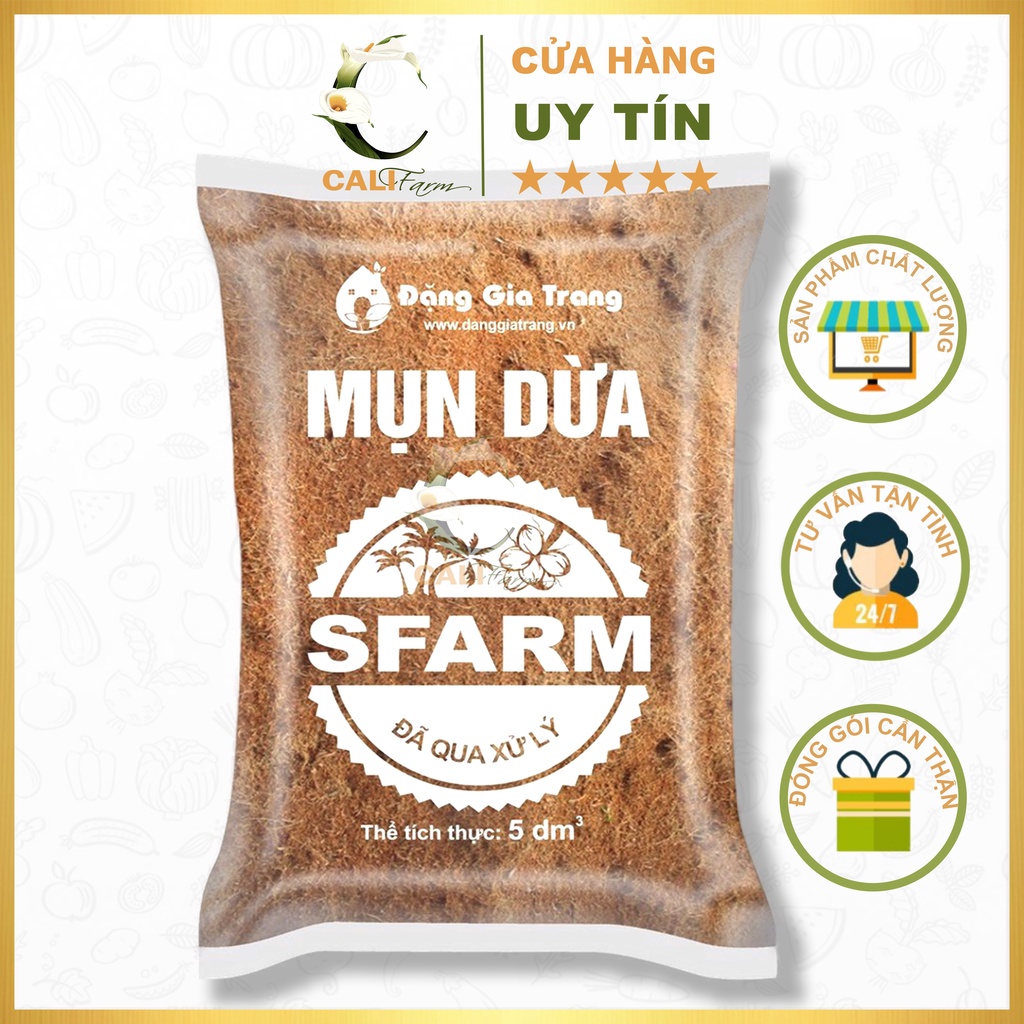 Xơ Dừa Mụn SFARM thể tích 5DM3 đã qua xử lý