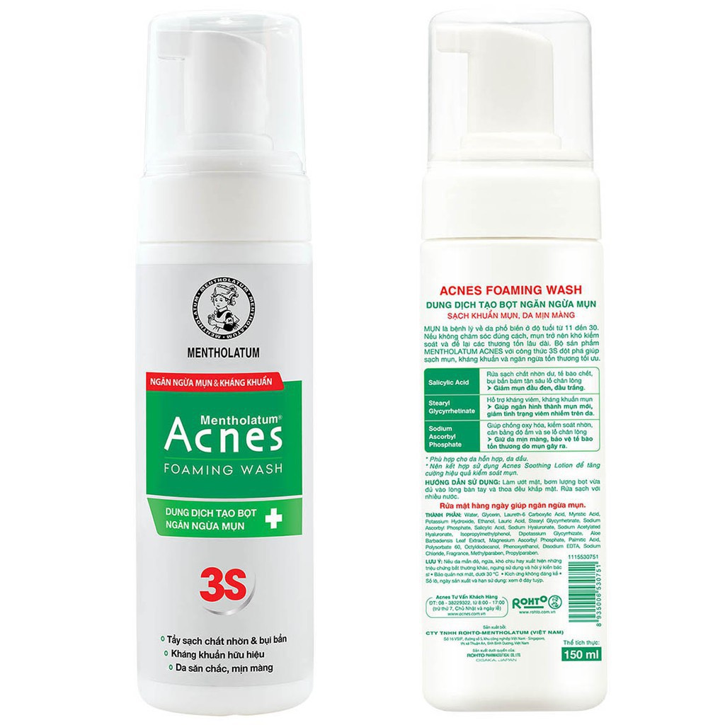 Sữa Rửa Mặt ACNES Tạo Bọt 3S 150ml