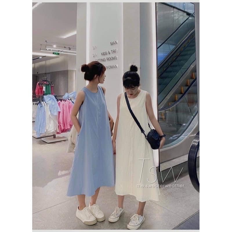 Đầm - Váy sát nách dáng dài Style Korea