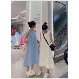 Đầm - Váy sát nách dáng dài Style Korea