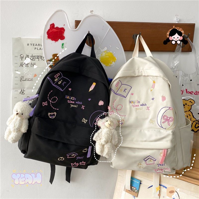 Ba Lô Đi Học Phong Cách Ulzzang Hàn Quốc Cho Nữ Sinh Trung Học