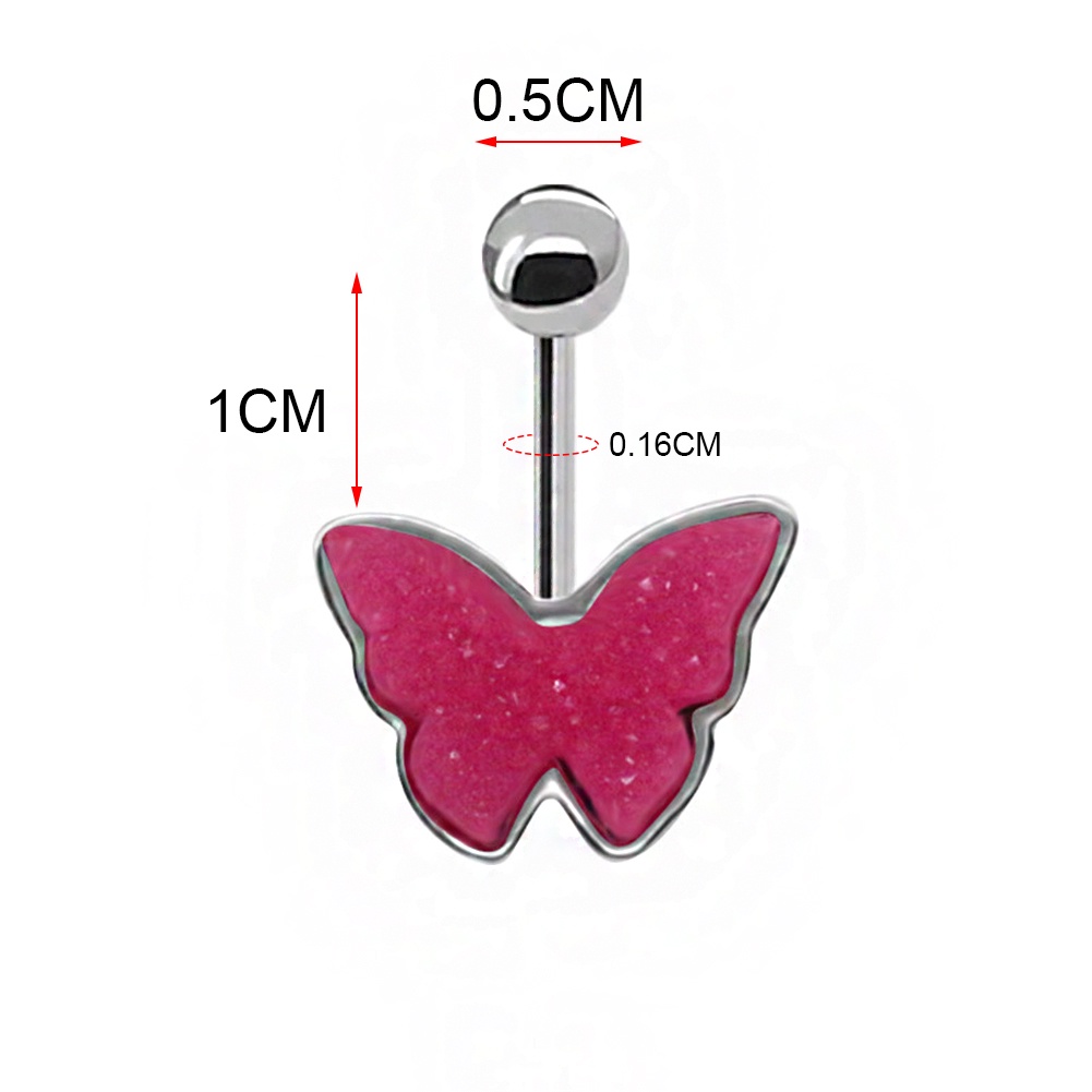 Khuyên Rốn Hình Bướm / Trái Tim / Bông Hoa Bằng Thép Không Gỉ 316L