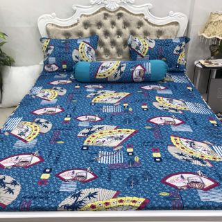 Bộ Drap Thun Hàn Quốc mát lạnh 4 món (Inbox nhiều mẫu lựa chọn)
