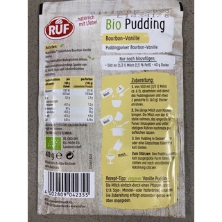 Bột làm pudding vani hữu cơ Bio Ruf 40g (Đức)