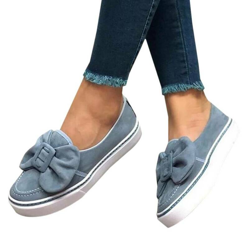 Giày Búp Bê Đính Nơ Đế Mềm Thoải Mái Cho Nữ