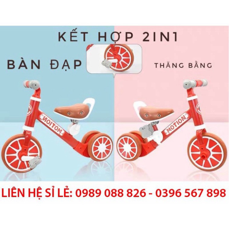 XE CHÒI CHÂN KẾT HỢP XE ĐẠP MOTION, YÊN DA - HÀNG CHÍNH HÃNG