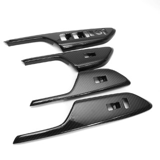 Zj◎carbon fiber window switch panel for honda civic sedan 2016 2017 armrest button