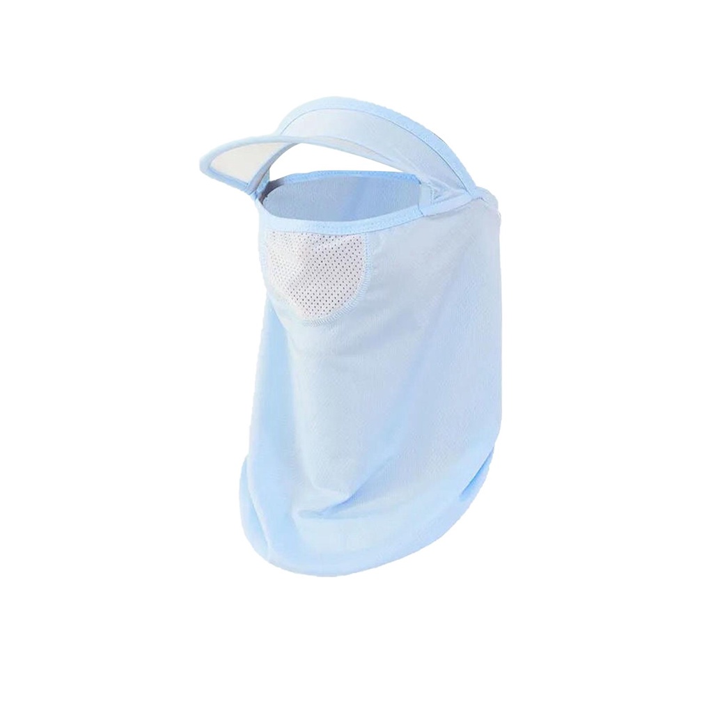 Mũ Chống Nắng Kèm Khẩu Trang Lụa Lạnh Thoáng Khí Thời Trang Mùa Hè G4L7