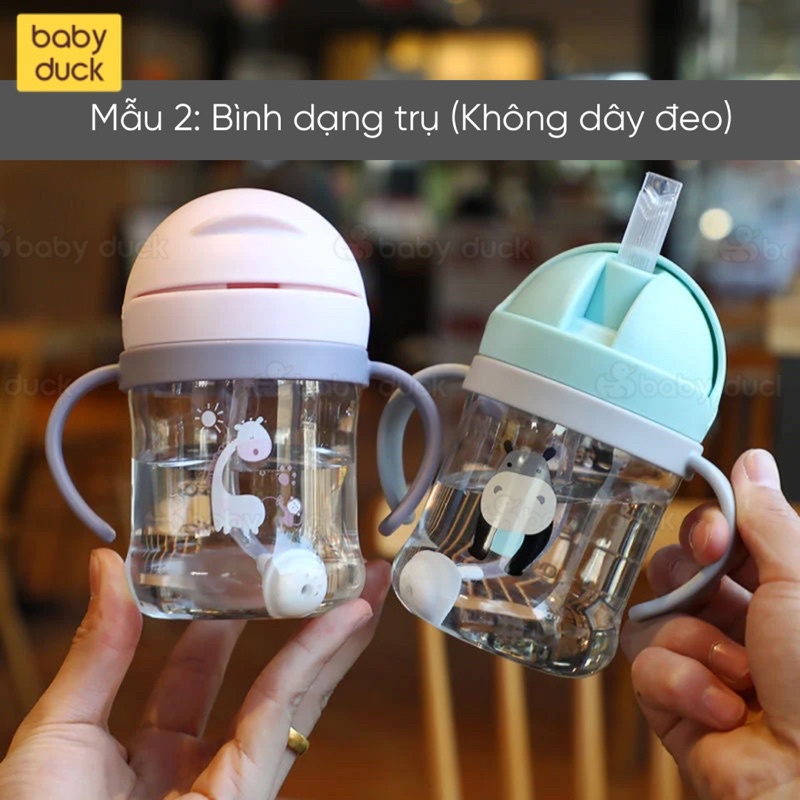 Cốc tập hút, cốc tập uống nước cho bé dung tích 300ml bình uống nước