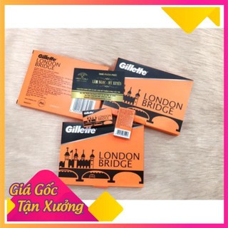 Dao lam Gillette cam london bridge hộp 100 lưỡi cạo mặt tóc nam nữ barber