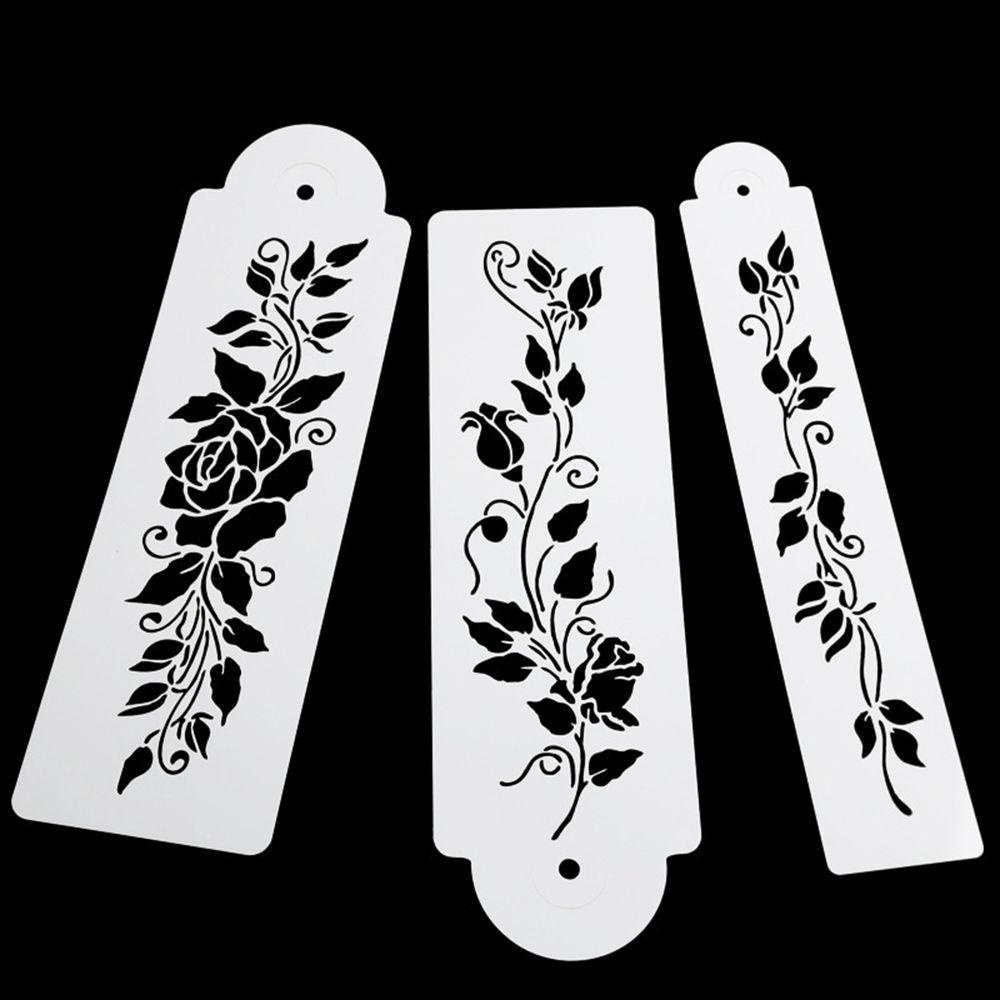 Bộ 3 Khuôn Ren Dùng Trang Trí Bánh Kem Tiện Dụng