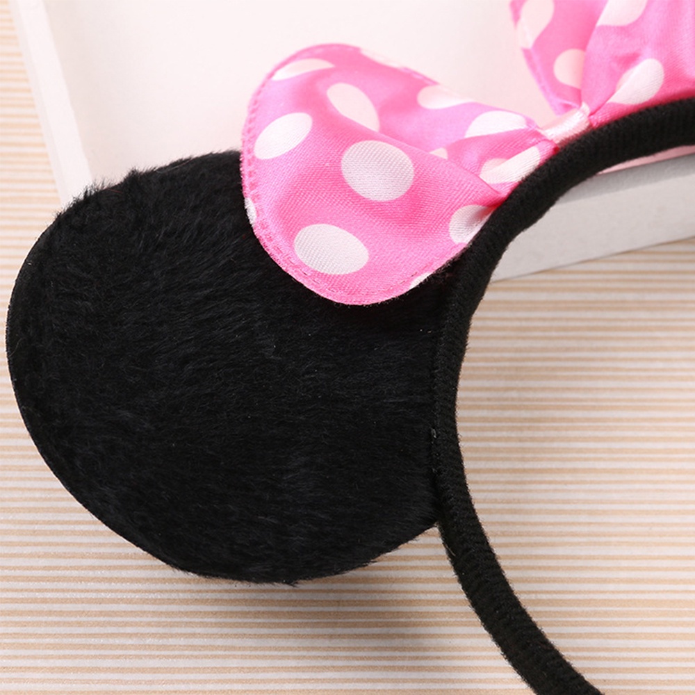 Băng đô cài tóc hình chuột Mickey/ nơ/ tai chuột Minnie thời trang cho bé gái