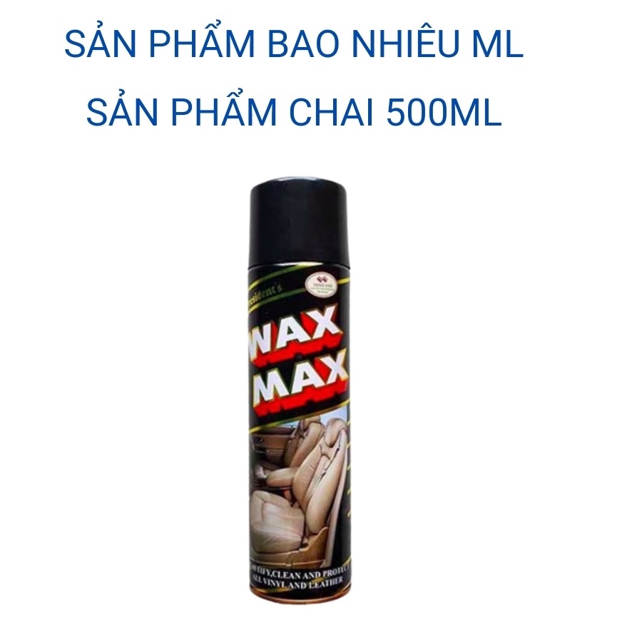 Xịt bóng wax max đánh bóng ghế sofa da đồ gỗ trong gia đình chai 500ml Mitauto