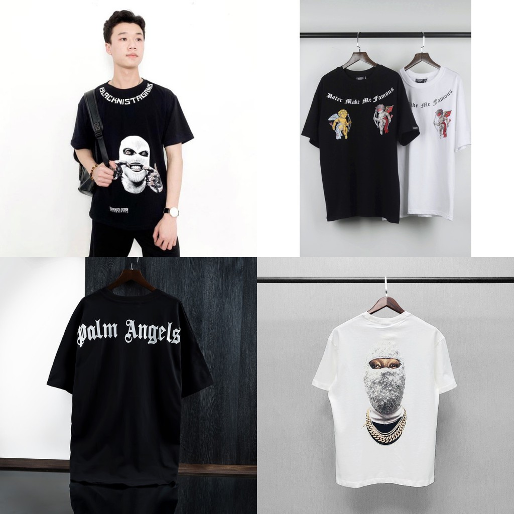 Áo Thun clothing logo unisex 2 màu trắng đen Nam Nữ Tay Lỡ Chất Đẹp - basic tee - áo phông fom rộng | WebRaoVat - webraovat.net.vn