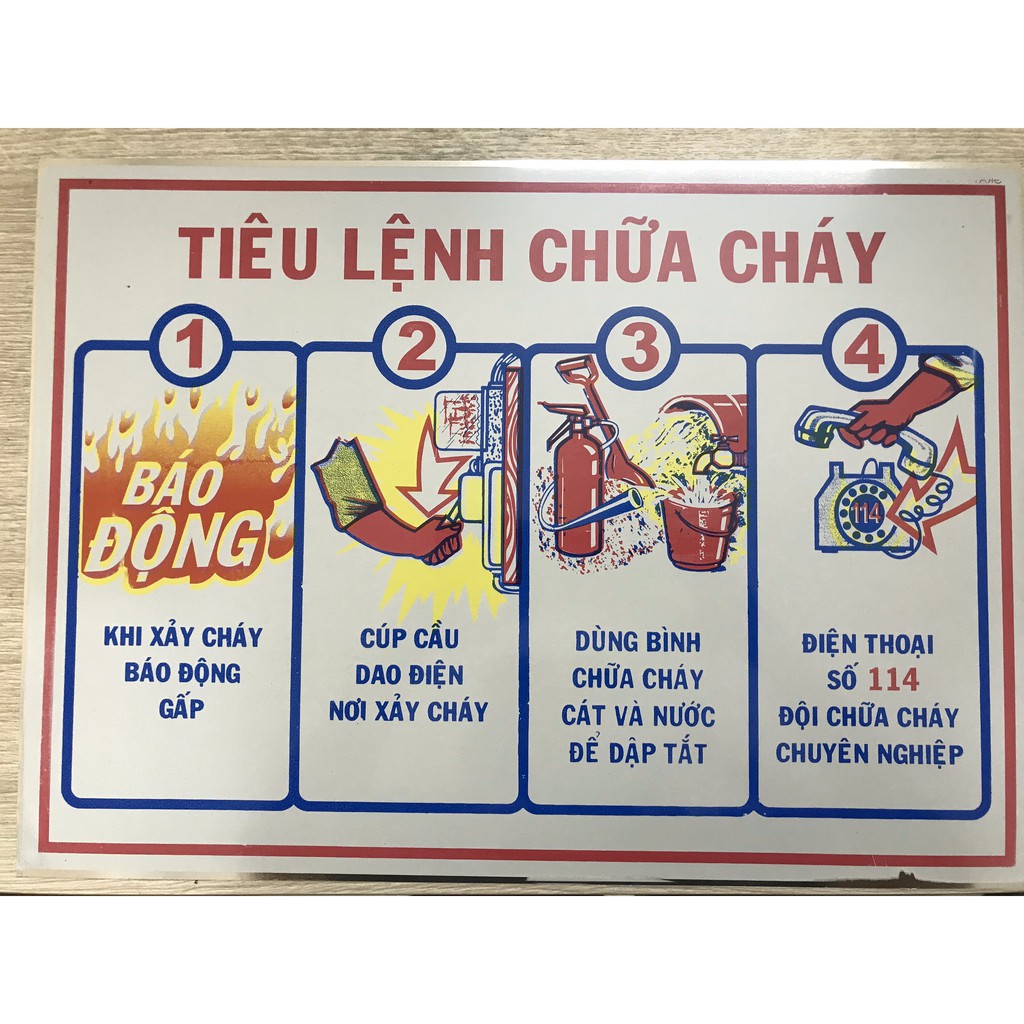 Bảng Nội quy Tiêu lệnh phòng cháy chữa cháy bằng thiếc