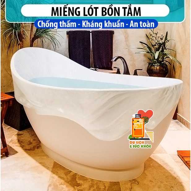 Miếng Bọc Lót Bồn Tắm, Kháng Khuẩn, An Toàn, Dễ Sử Dụng, Túi Nhỏ Riêng - Du Lịch Dã Ngoại Công Tác